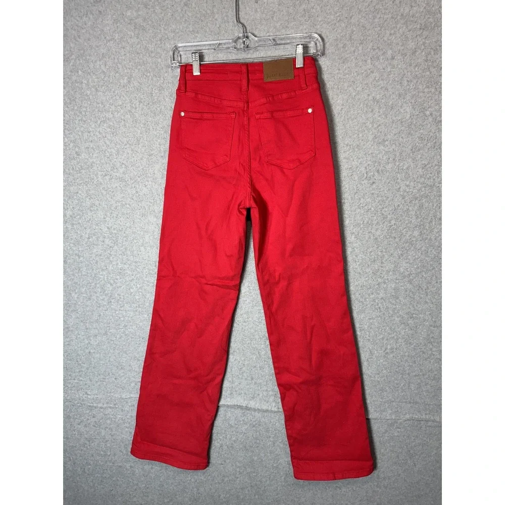 Judy Blue Jeans Womens 0/24 Straight Leg High Rise Garment‎ Dyed Stretch Pants